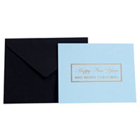Открытка мини дизкартон "Голубая Happy New Year + черный конверт" купить с доставкой в любой город Украины, цена от 35 грн.