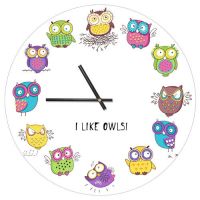 Часы настенные круглые Presentville I like owls! 36 см купить с доставкой в любой город Украины, цена от 389 грн.