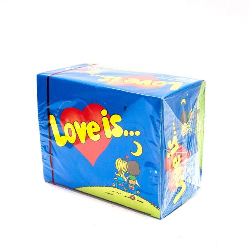 Блок жевачек Sweet Flavor «Love is...» клубника-банан 100 шт. купить с доставкой в любой город Украины. Киев, Харьков, Одесса, Львов. Цена от 199 грн.