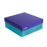 Подарочная коробка 21х21х8 см, №7 сине-фиолетовая купить с доставкой в любой город Украины, цена от 100 грн.