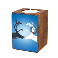 Подсвечник деревянный новогодний «Deer» купить с доставкой в любой город Украины, цена от 80 грн.