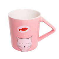 Чашка с крышкой и ложкой «Любимый котик» розовая 300 мл купить с доставкой в любой город Украины, цена от 180 грн.