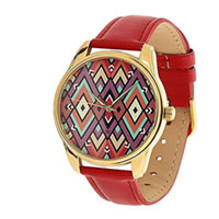 Часы ZIZ маст-хэв "Ромбы" (красный, золото) купить с доставкой в любой город Украины, цена от 540 грн.