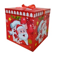 Коробка подарочная Happycom «Новогодняя» 25х25х25 см купить с доставкой в любой город Украины, цена от 149 грн.