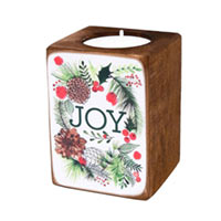 Подсвечник деревянный новогодний «Joy» купить с доставкой в любой город Украины, цена от 80 грн.