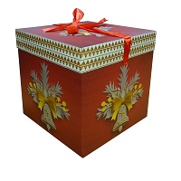 Коробка подарочная Happycom «Новогодняя» 20х20х20 см купить с доставкой в любой город Украины, цена от 99 грн.