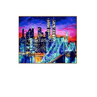 Картина-раскраска Raskras «Бруклинский мост в огнях» 40х50 см купить с доставкой в любой город Украины, цена от 415 грн.