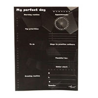 Ежедневник на английском «Daily My perfect day» на черном + ручка купить с доставкой в любой город Украины, цена от 140 грн.