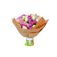 Букет из тюльпанов «Робкий поцелуй» купить с доставкой в любой город Украины, цена от 2 200 грн.