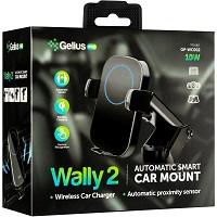 Держатель для телефона в машину Gelius «Pro Wally 2» с беспроводной зарядкой купить с доставкой в любой город Украины, цена от 699 грн.