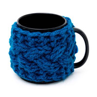 Чашка черная в вязаном чехле синий купить с доставкой в любой город Украины, цена от 219 грн.