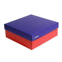 Подарочная коробка 21х21х8 см, №6 морковно-фиолетовая купить с доставкой в любой город Украины, цена от 100 грн.