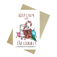 Открытка СОЛЬ «Keep calm and Eat cookies!» 10х15 см купить с доставкой в любой город Украины, цена от 25 грн.
