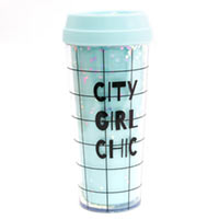 Термочашка с блестками City girl chic купить с доставкой в любой город Украины, цена от 350 грн.