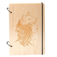 Блокнот с деревянной обложкой Wood&Leather «Девушка-волк» светлый купить с доставкой в любой город Украины, цена от 583 грн.