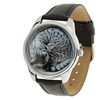Часы ZIZ маст-хэв "Кот" (черный, серебро) купить с доставкой в любой город Украины, цена от 540 грн.