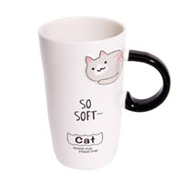 Чашка с крышкой и ложкой "Домашний кот" So Soft 400 мл купить с доставкой в любой город Украины, цена от 215 грн.