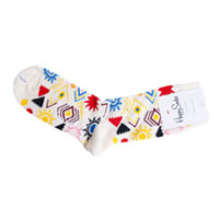 Носки Happy Socks Белые в узор 36-40 купить с доставкой в любой город Украины, цена от 315 грн.