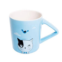 Чашка с крышкой и ложкой «Любимый котик» голубая 300 мл купить с доставкой в любой город Украины, цена от 180 грн.