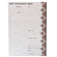 Ежедневник LifeFLUX Daily «My perfect day» вышиванка на англ. купить с доставкой в любой город Украины, цена от 140 грн.