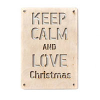 Декоративная табличка «Keep Calm & Love Christmas» купить с доставкой в любой город Украины, цена от 159 грн.