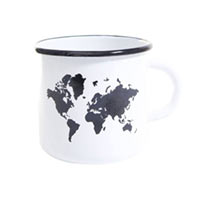 Чашка эмалированная Карта мира купить с доставкой в любой город Украины, цена от 275 грн.