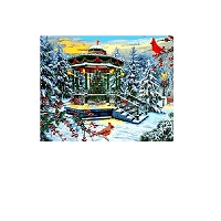 Картина-раскраска Raskras «Рождественская беседка» 40х50 см купить с доставкой в любой город Украины, цена от 320 грн.
