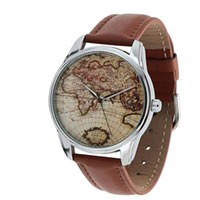 Часы ZIZ маст-хэв "Карта" (коричневый, серебро) купить с доставкой в любой город Украины, цена от 540 грн.