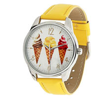 Часы ZIZ маст-хэв "Мороженое" (желтый, серебро) купить с доставкой в любой город Украины, цена от 540 грн.