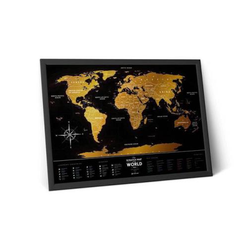 Скретч-карта мира 1DEA.me  «Travel Map» Gold BLACK купить с доставкой в любой город Украины. Киев, Харьков, Одесса, Львов. Цена от 700 грн.