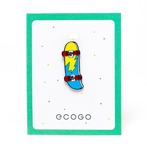 Значок ECOGO «Skateboard» купить с доставкой в любой город Украины. Киев, Харьков, Одесса, Львов. Цена от 114 грн.