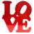 Декор «Love» красный квадрат купить с доставкой в любой город Украины. Киев, Харьков, Одесса, Львов. Цена от 420 грн.