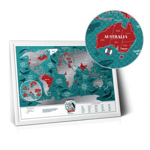 Скретч карта мира 1DEA.me «Travel Map Marine World» NEW купить с доставкой в любой город Украины. Киев, Харьков, Одесса, Львов. Цена от 450 грн.