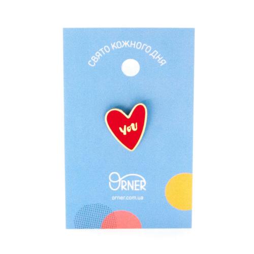 Значок Orner Store «Love you» купить с доставкой в любой город Украины. Киев, Харьков, Одесса, Львов. Цена от 139 грн.