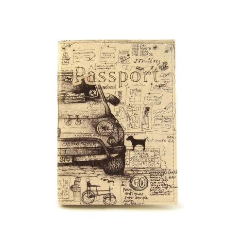 Обложка для паспорта Shirma "Скетч FIAT" купить с доставкой в любой город Украины. Киев, Харьков, Одесса, Львов. Цена от 149 грн.