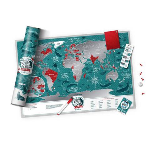 Скретч карта мира 1DEA.me «Travel Map Marine World» NEW купить с доставкой в любой город Украины. Киев, Харьков, Одесса, Львов. Цена от 450 грн.