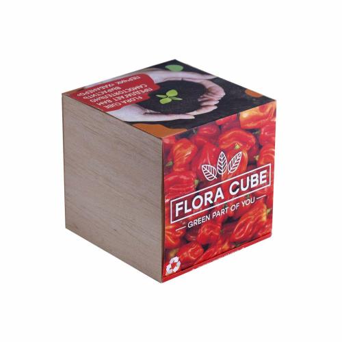 Живой куб Flora Cube «Перец Хабанеро» купить с доставкой в любой город Украины. Киев, Харьков, Одесса, Львов. Цена от 198 грн.