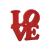 Слово «LOVE» (красный квадрат) купить с доставкой в любой город Украины. Киев, Харьков, Одесса, Львов. Цена от 239 грн.