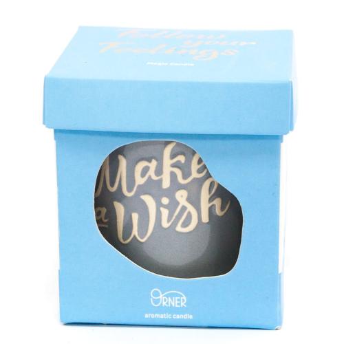 Свеча серая «Make A Wish Grey» купить с доставкой в любой город Украины. Киев, Харьков, Одесса, Львов. Цена от 299 грн.